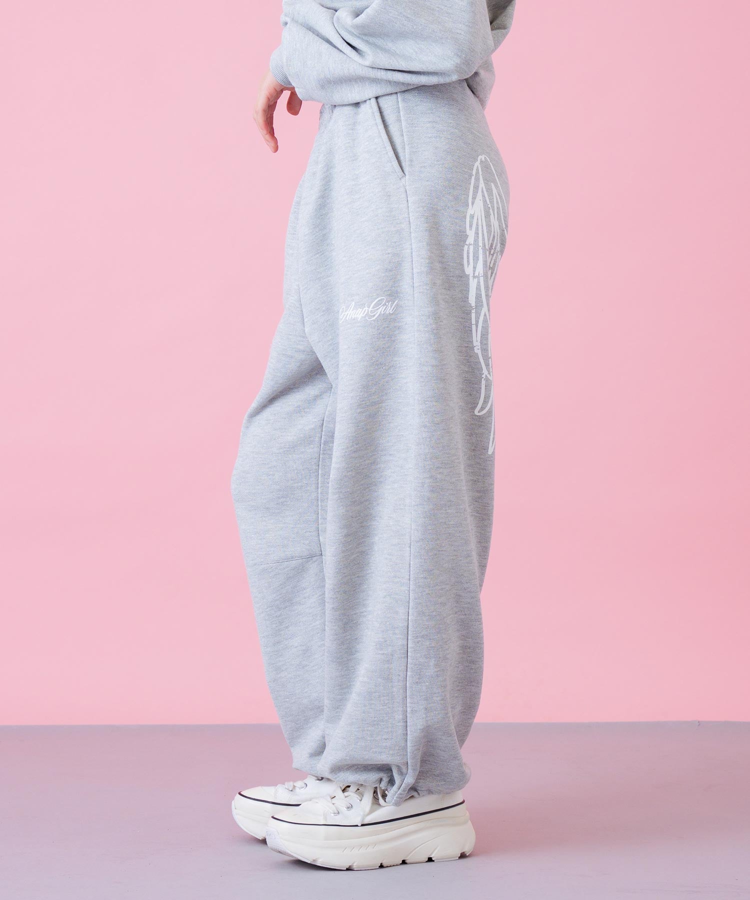 エンジェル羽 ラメ スウェット パンツ 【別売りセットアップ】 912