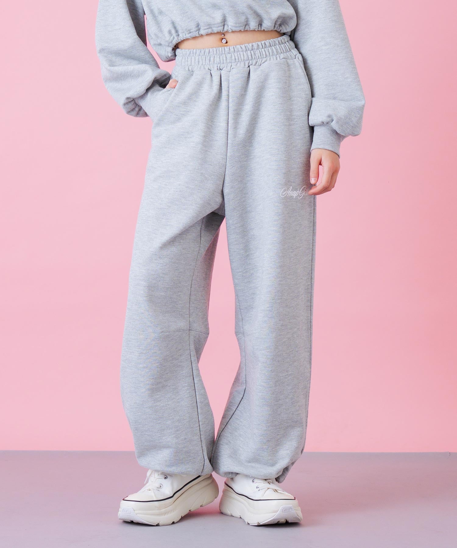エンジェル羽 ラメ スウェット パンツ 【別売りセットアップ】 912