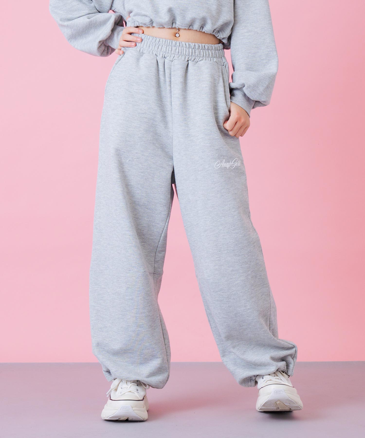 エンジェル羽 ラメ スウェット パンツ 【別売りセットアップ】 912