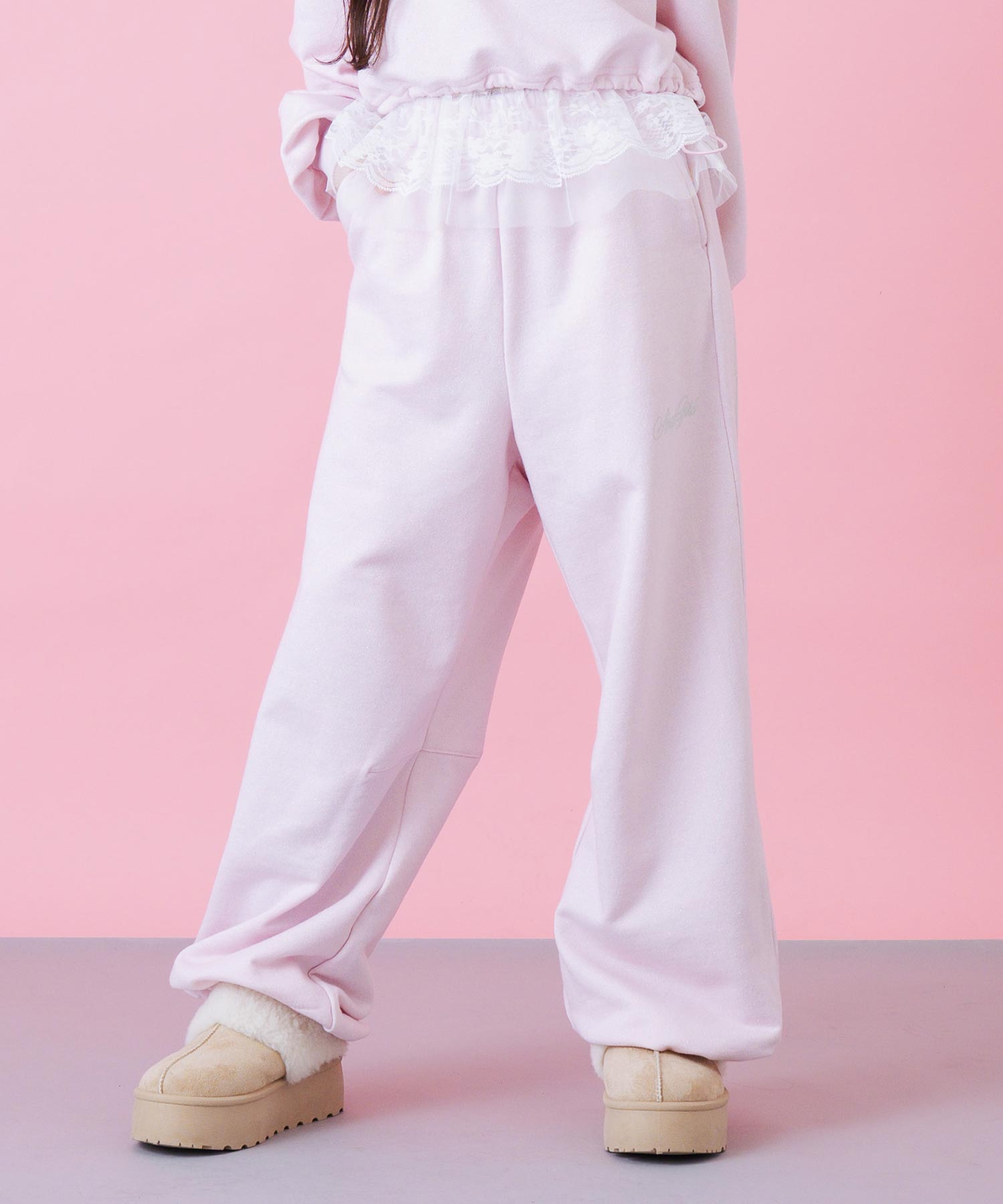 エンジェル羽 ラメ スウェット パンツ 【別売りセットアップ】 912