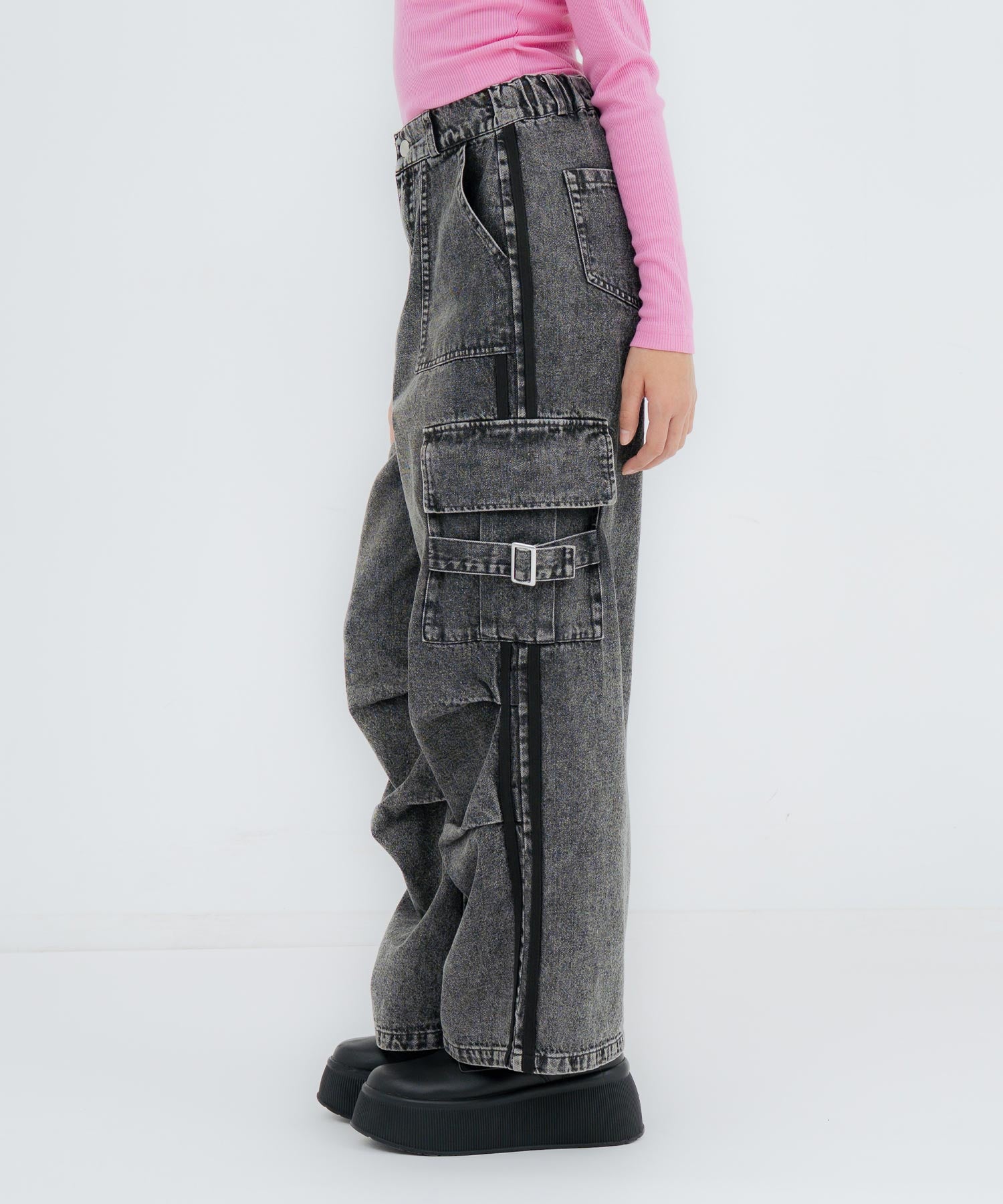 タック入り ライン デニム カーゴ パンツ 912-7861 – ANAP オンライン