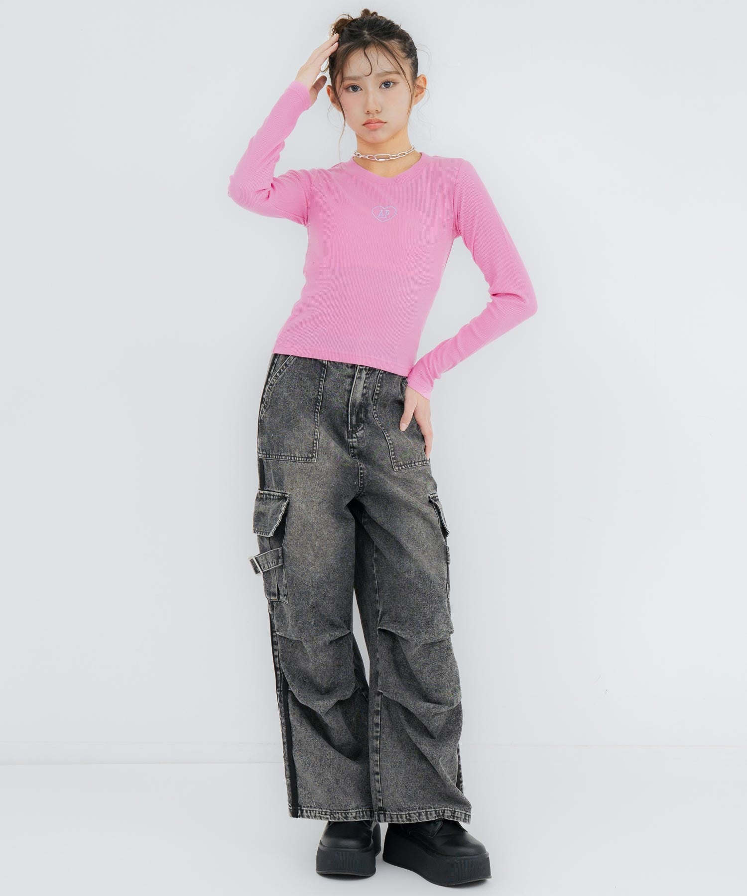 タック入り ライン デニム カーゴ パンツ 912-7861 – ANAP オンライン