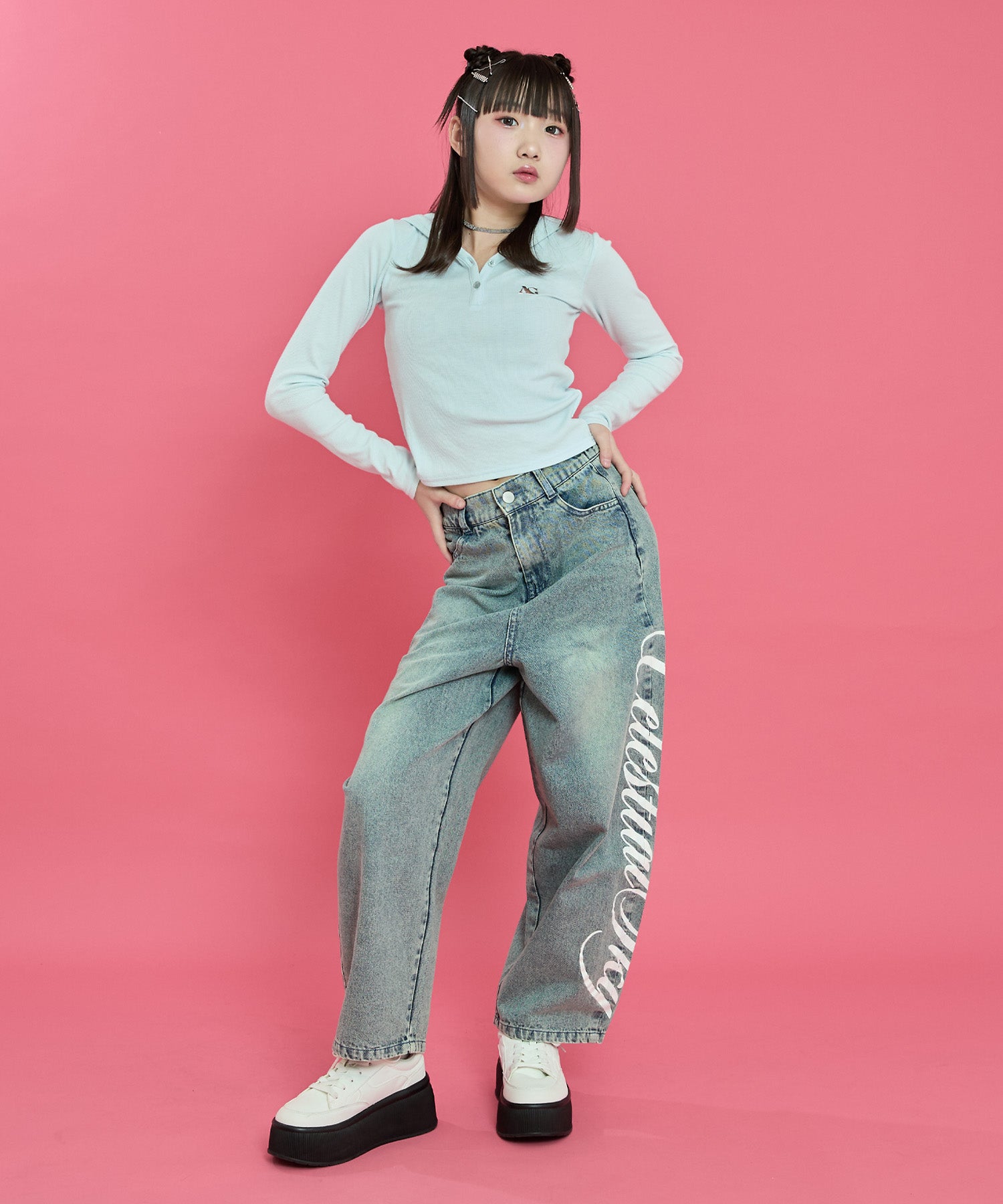 AHOF トレカ ヨントン デニム 全員 まとめ売り サイド プリント バレルデニムパンツ 912-7877 – ANAP オンラインショップ