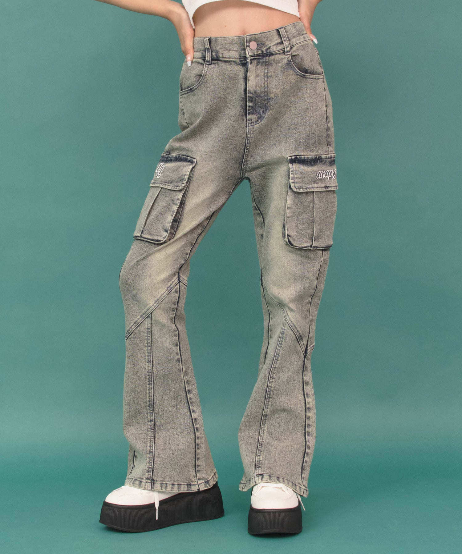 カーゴ フレア デニム パンツ 912-7882 – ANAP オンラインショップ