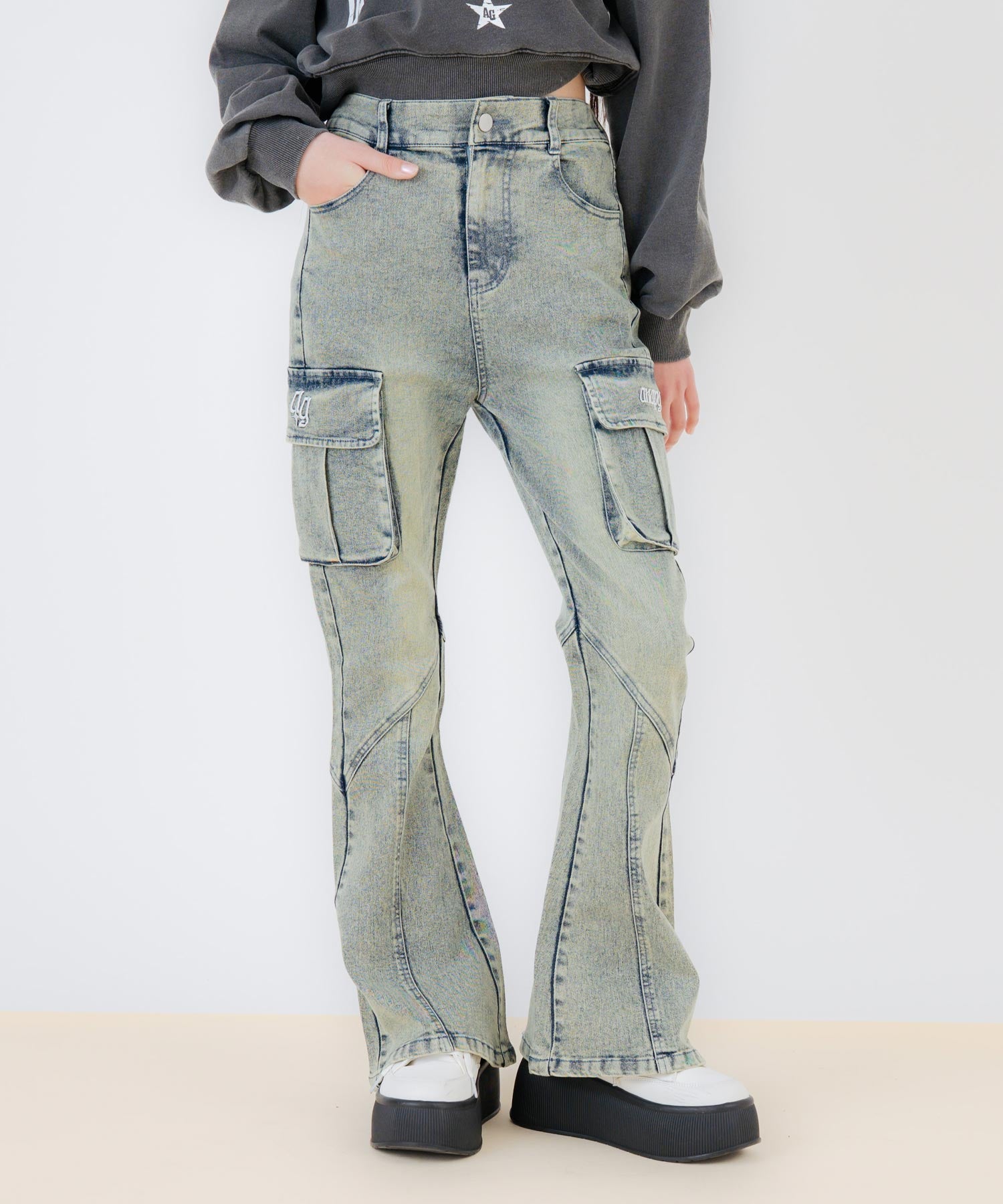 カーゴ フレア デニム パンツ 912-7882 – ANAP オンラインショップ