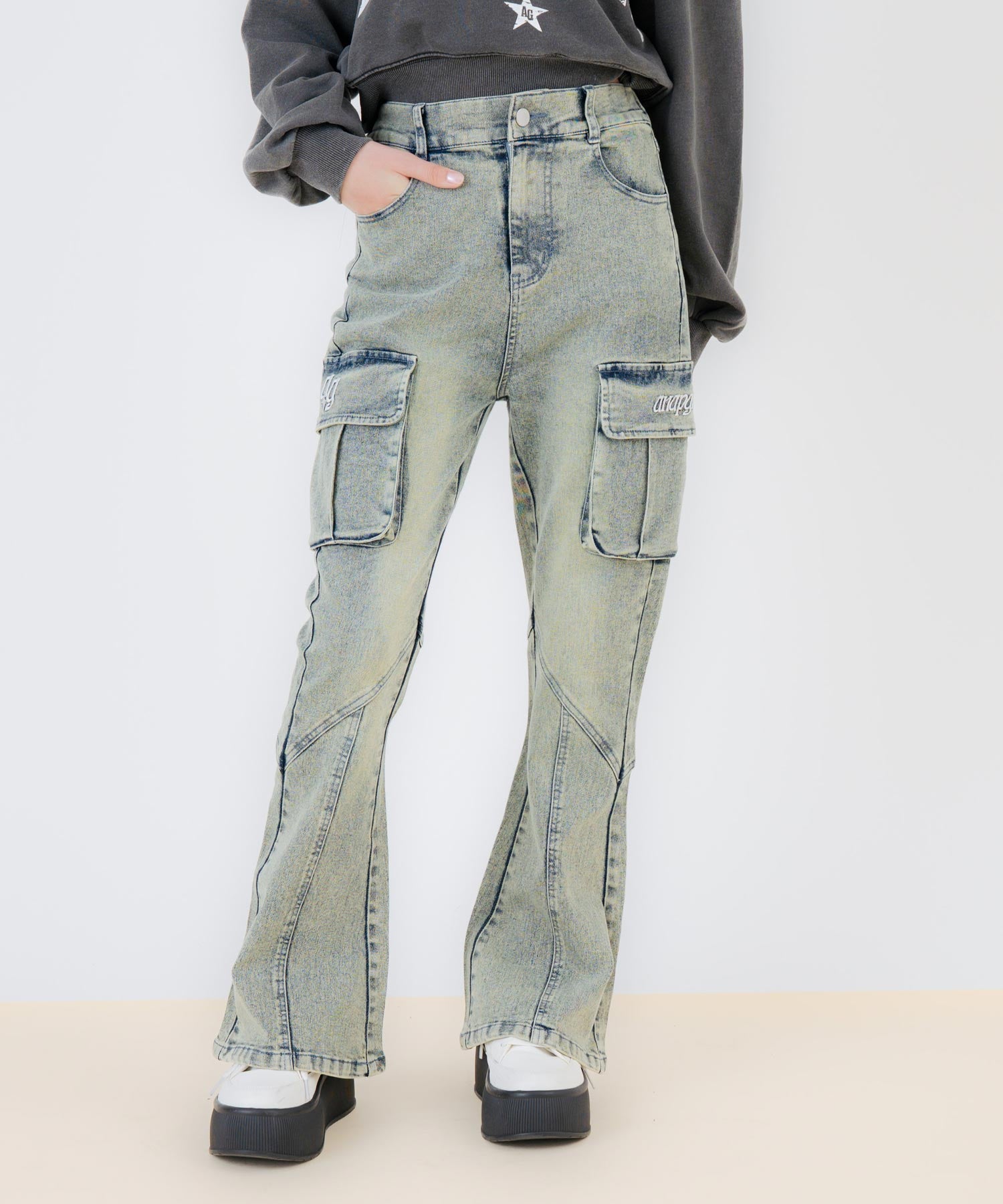 カーゴ フレア デニム パンツ 912-7882 – ANAP オンラインショップ