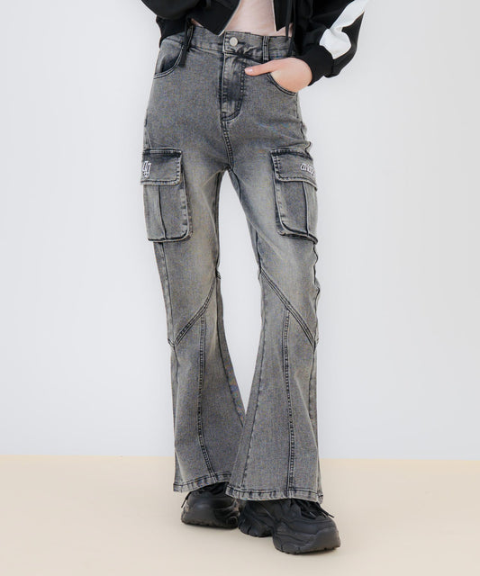 カーゴ フレア デニム パンツ 912-7882