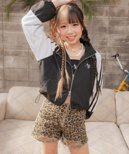 ハイウエスト リングジップ クラッシュ ショートパンツ 912-7890