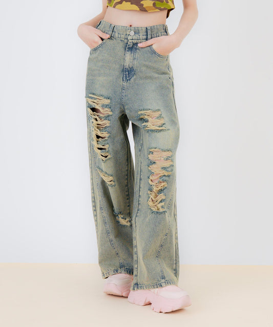 ハイクラッシュ ワイドパンツ 912-7893