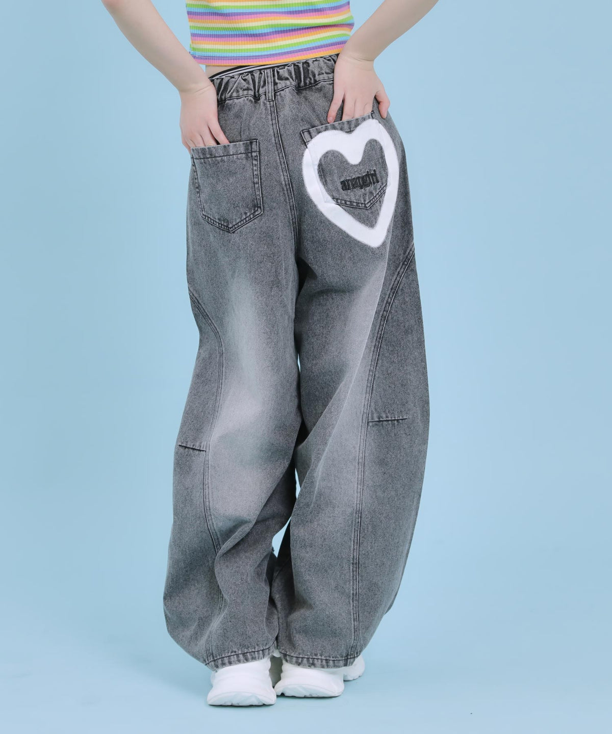 ハートペイント クラッシュ バレルデニムパンツ 912-7923 – ANAP 