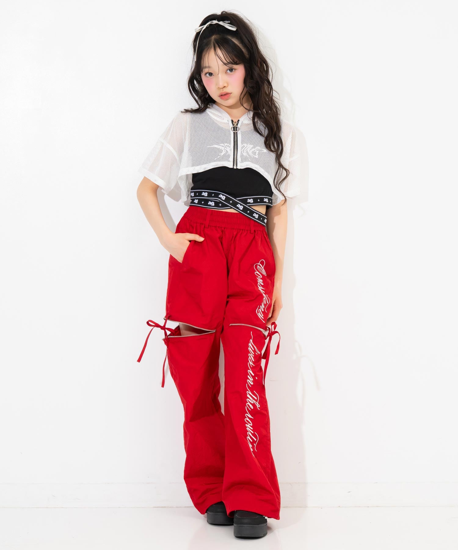 サイドリボン ジップ シャカ 2WAYパンツ 912-7965 – ANAP オンライン