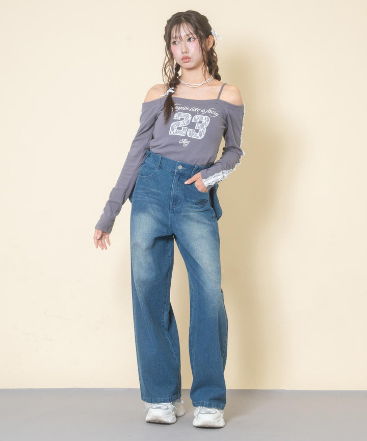 ブルー(Mサイズ着用/身長：約156cm)