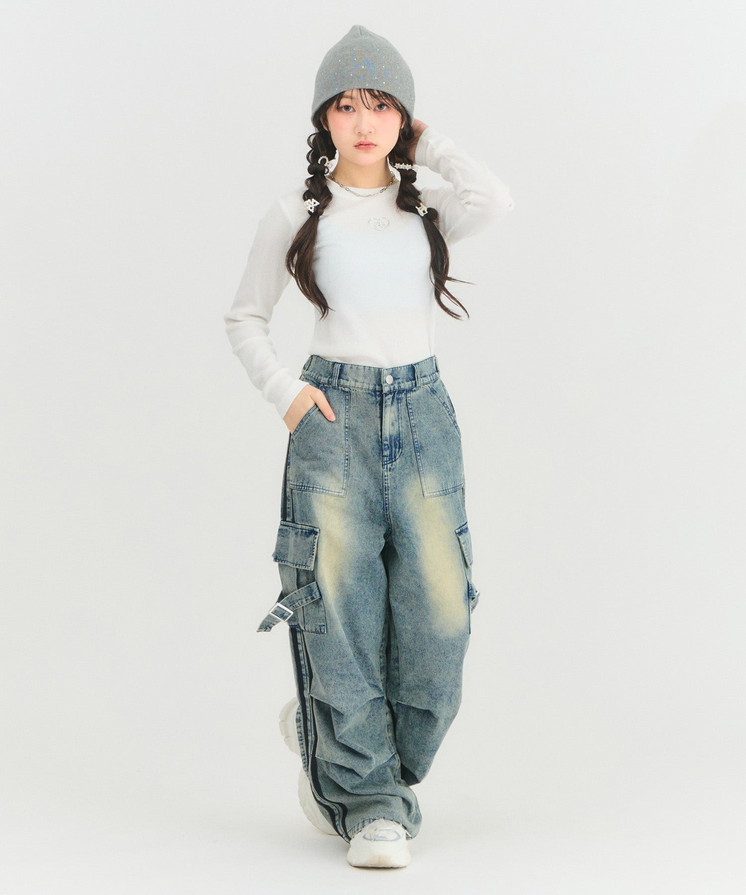 Engineered Garments デニム　タックスカート タック入りラインカーゴデニムパンツ 912-8033 – ANAP オンラインショップ