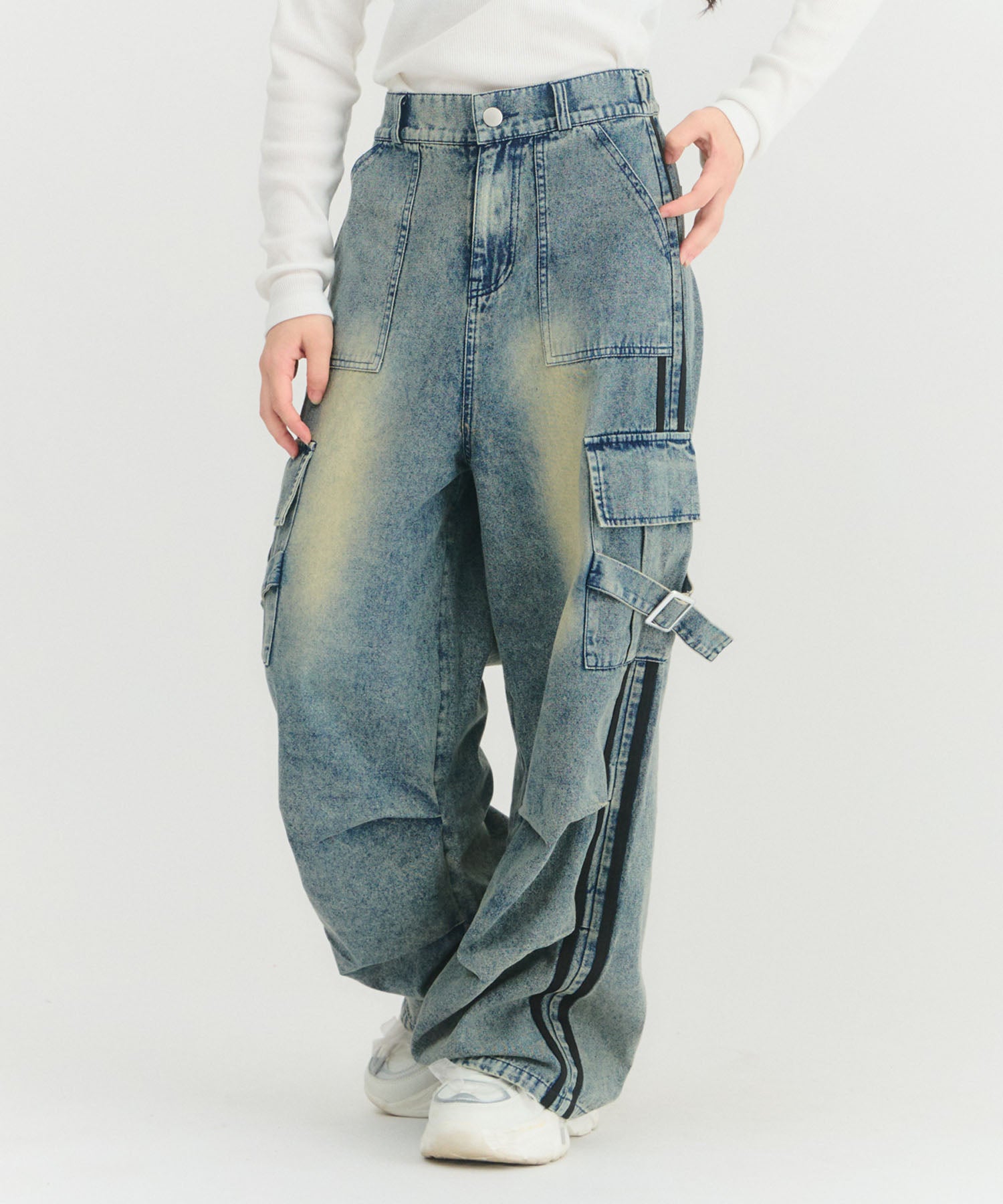 タック入りラインカーゴデニムパンツ 912-8033 – ANAP オンラインショップ
