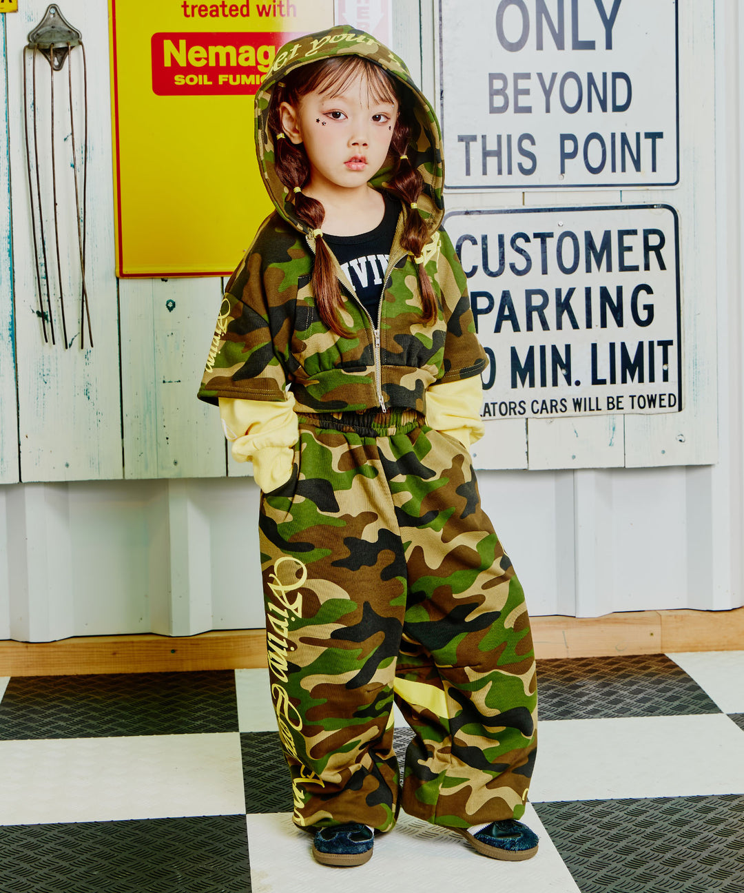 イエロー(110サイズ着用/身長：約108cm)