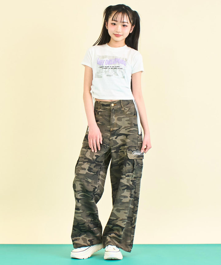 サイド シャーリング ロック Tシャツ 913-7660