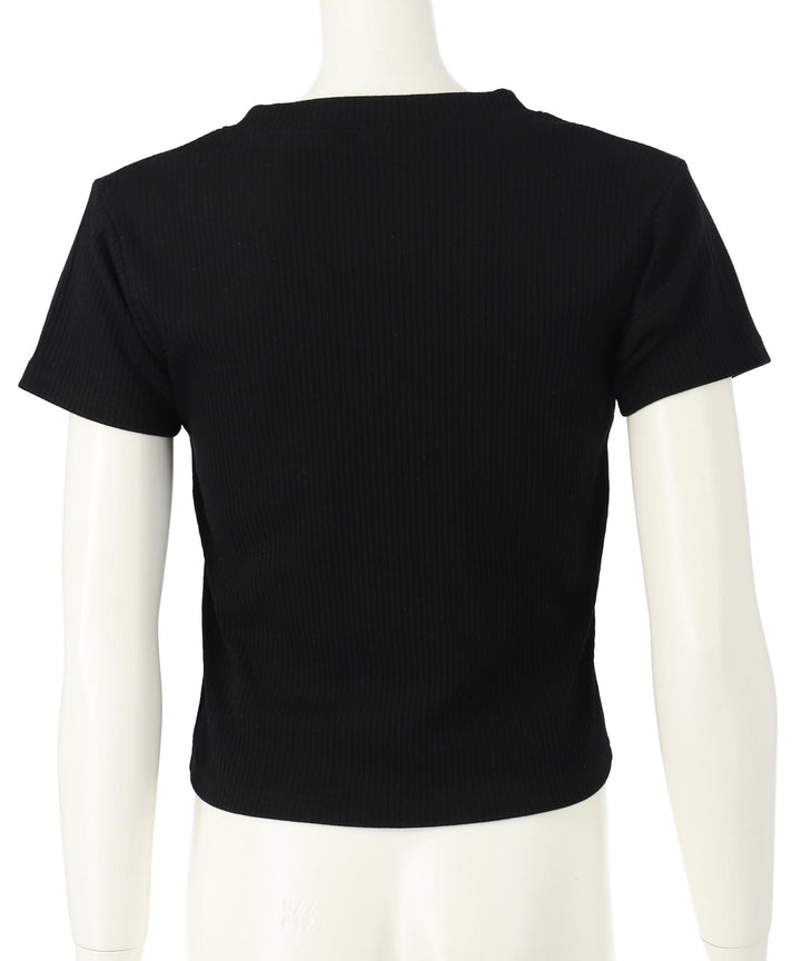 シルバー ジェル プリント リブ Tシャツ トップス (キッズお揃い) 913-7661