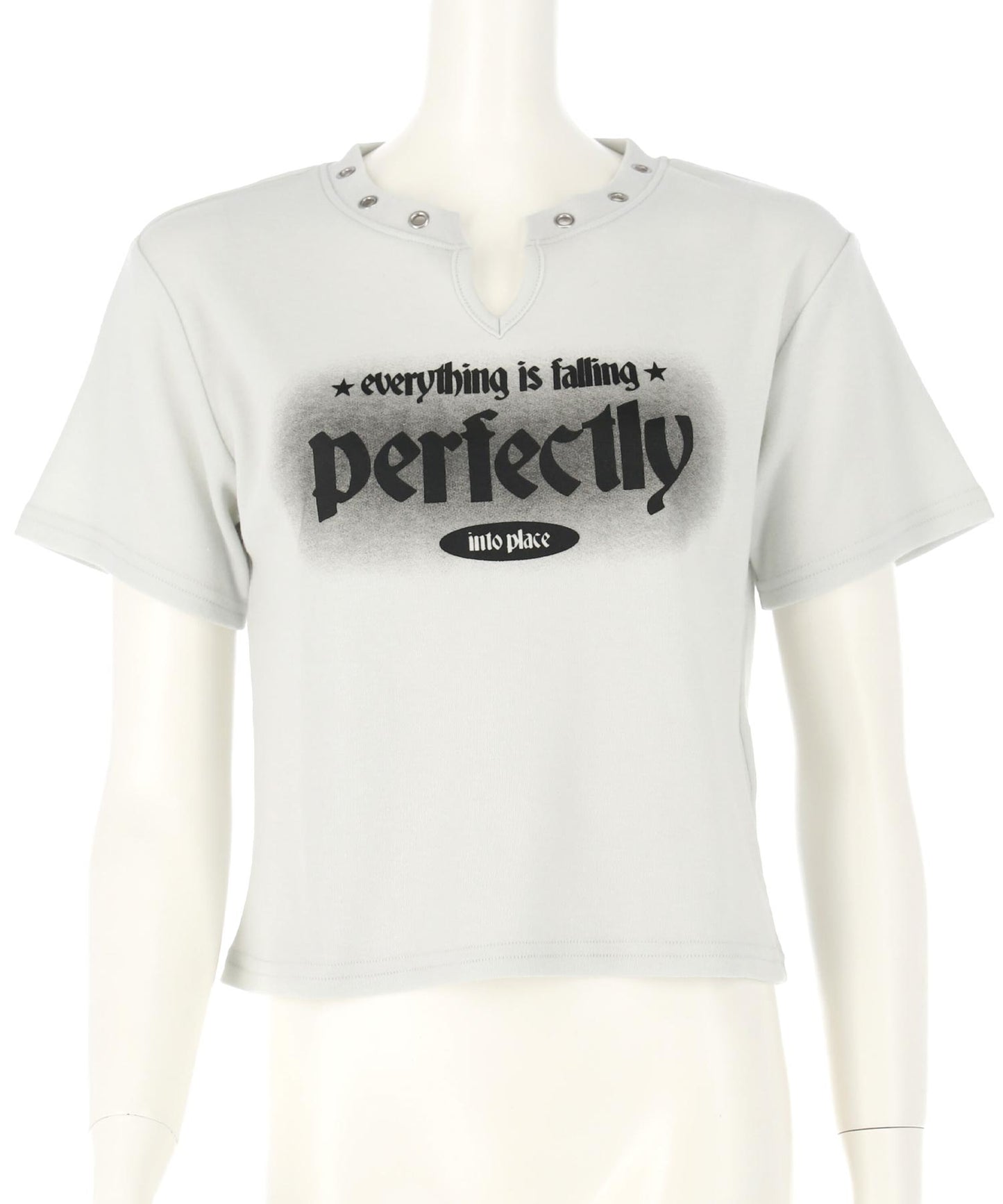 ハトメ ポイント ロゴ プリント ミニ Tシャツ トップス【キッズお揃い】 913-7669