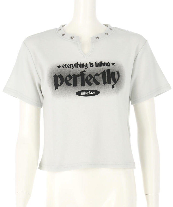 ハトメ ポイント ロゴ プリント ミニ Tシャツ トップス【キッズお揃い】 913-7669