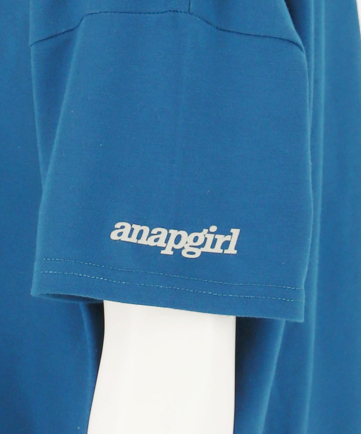 レース ワッペン付き サイド リボン Tシャツ トップス【キッズお揃い】 913-7671