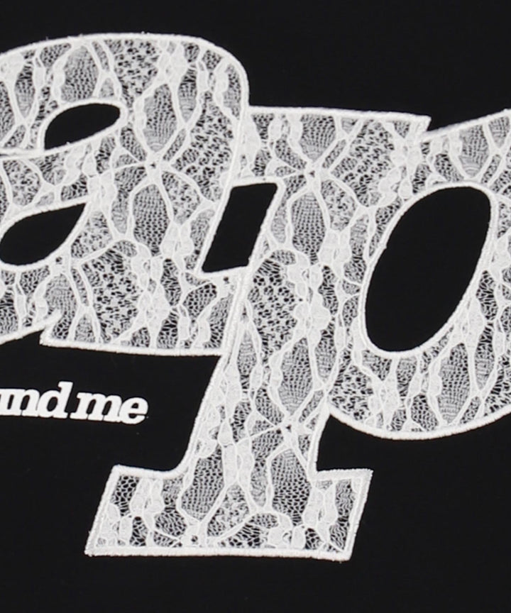 レース ワッペン付き サイド リボン Tシャツ トップス【キッズお揃い】 913-7671
