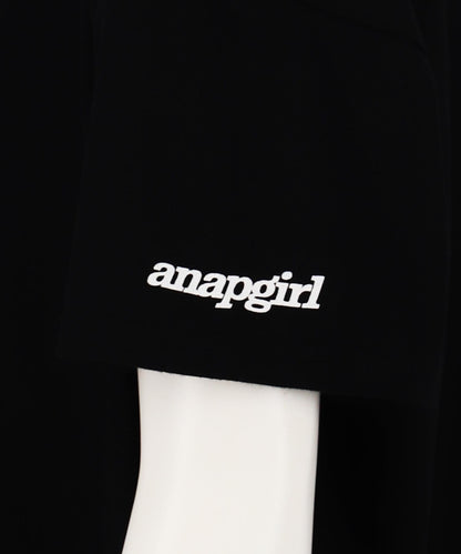 レース ワッペン付き サイド リボン Tシャツ トップス【キッズお揃い】 913-7671