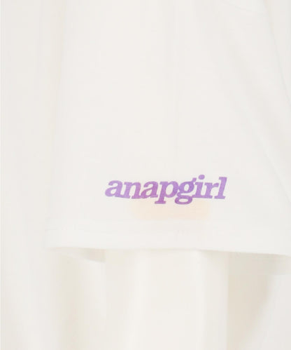 レース ワッペン付き サイド リボン Tシャツ トップス【キッズお揃い】 913-7671