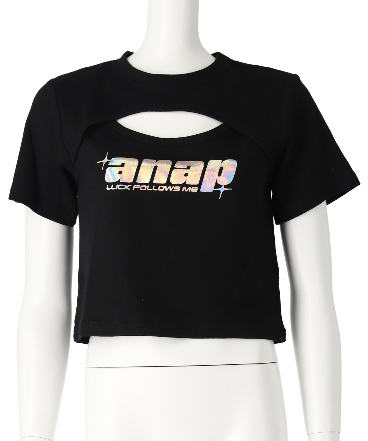 シルバーロゴ プリント ミニ トップス Tシャツ 【キッズお揃い】 913-7674
