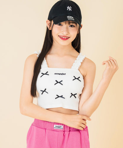 リボン モチーフ パッド付 キャミソール 913-7678
