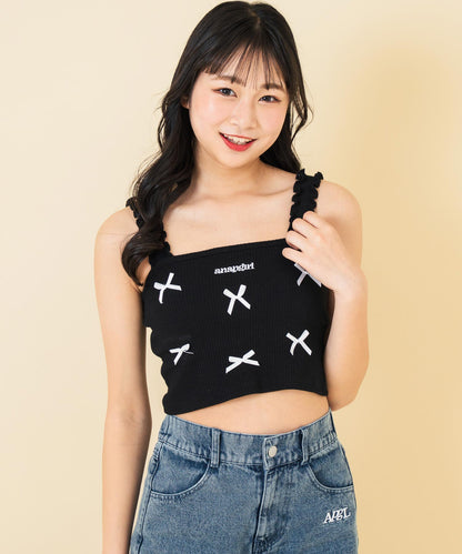 リボン モチーフ パッド付 キャミソール 913-7678