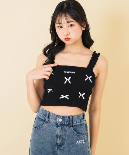 リボン モチーフ パッド付 キャミソール 913-7678