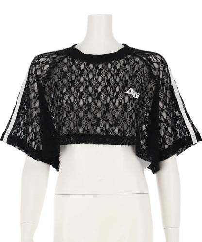 ライン入 レース クロップド トップス 913-7679