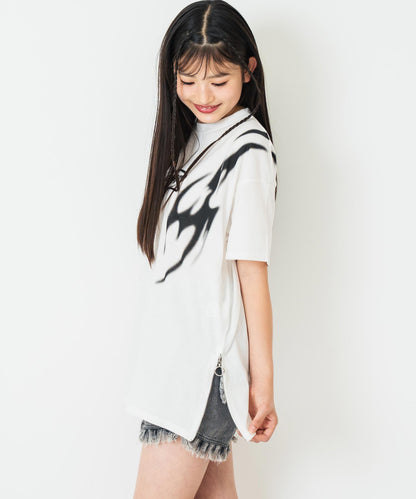 ANAPR+S サイドジップ デザイン Tシャツ【キッズお揃い】【ユニセックス】 913-7682