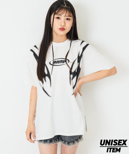 ANAPR+S サイドジップ デザイン Tシャツ【キッズお揃い】【ユニセックス】 913-7682