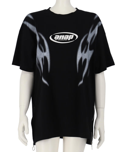 ANAPR+S サイドジップ デザイン Tシャツ【キッズお揃い】【ユニセックス】 913-7682