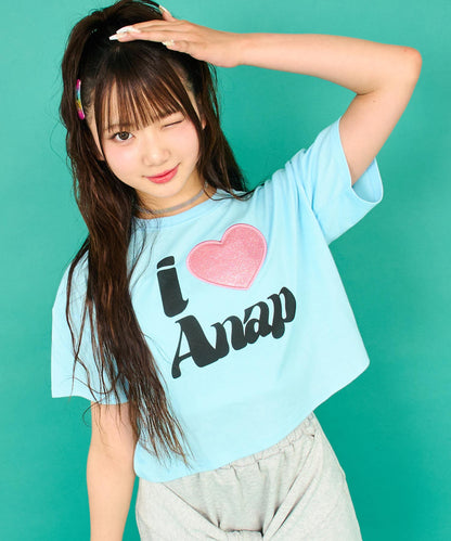 ILOVE ANAP  クロップド Tシャツ【キッズお揃い】 913-7700