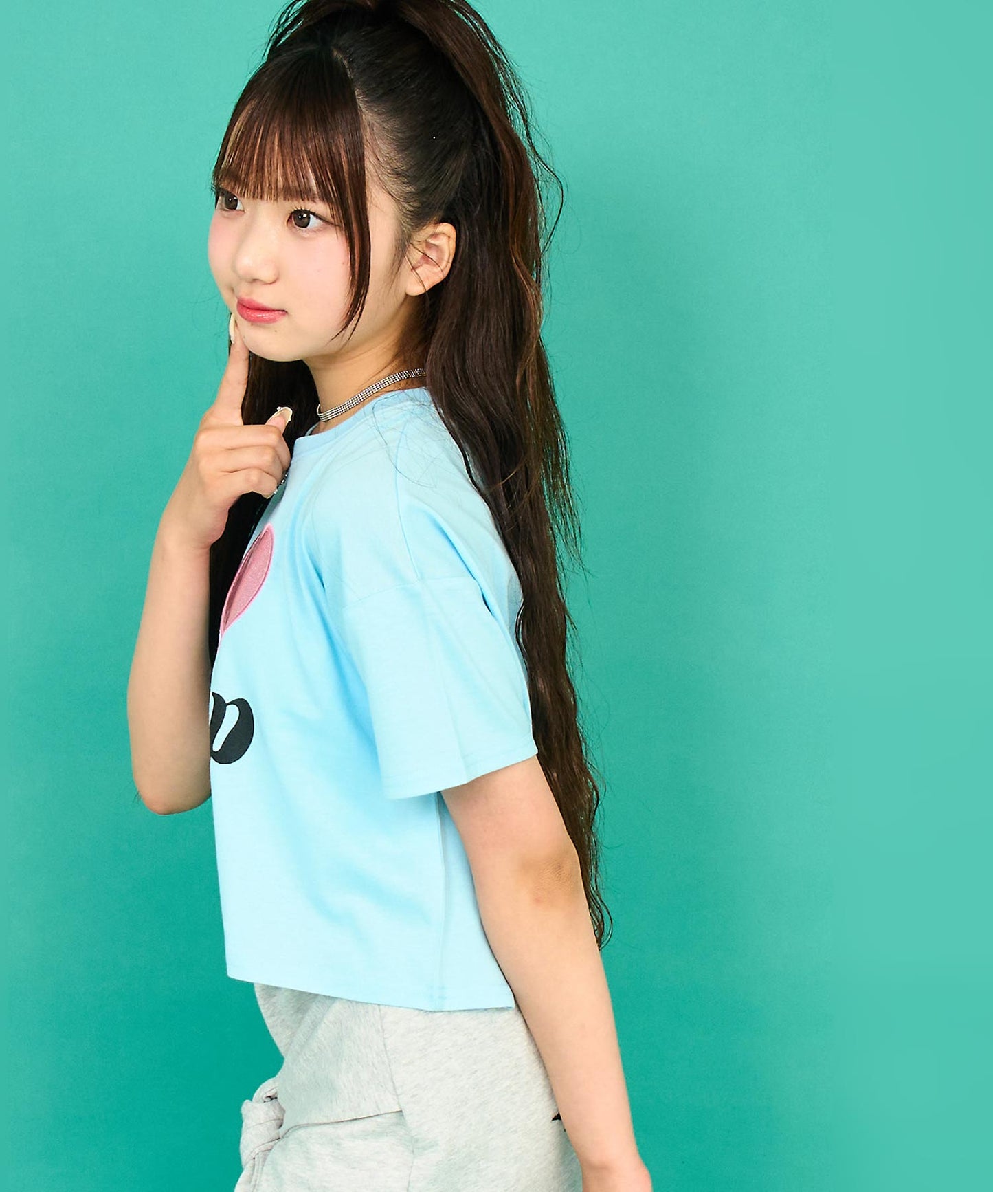 ILOVE ANAP  クロップド Tシャツ【キッズお揃い】 913-7700