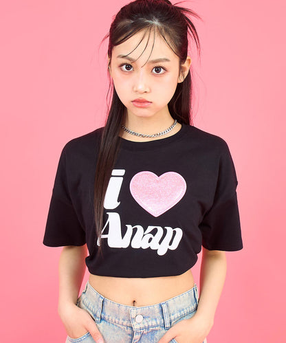 ILOVE ANAP  クロップド Tシャツ【キッズお揃い】 913-7700