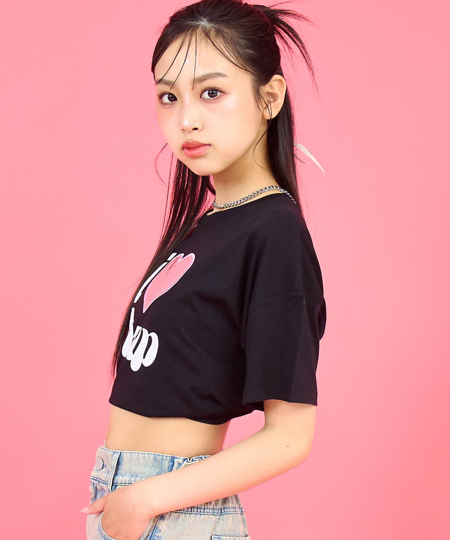 ILOVE ANAP  クロップド Tシャツ【キッズお揃い】 913-7700