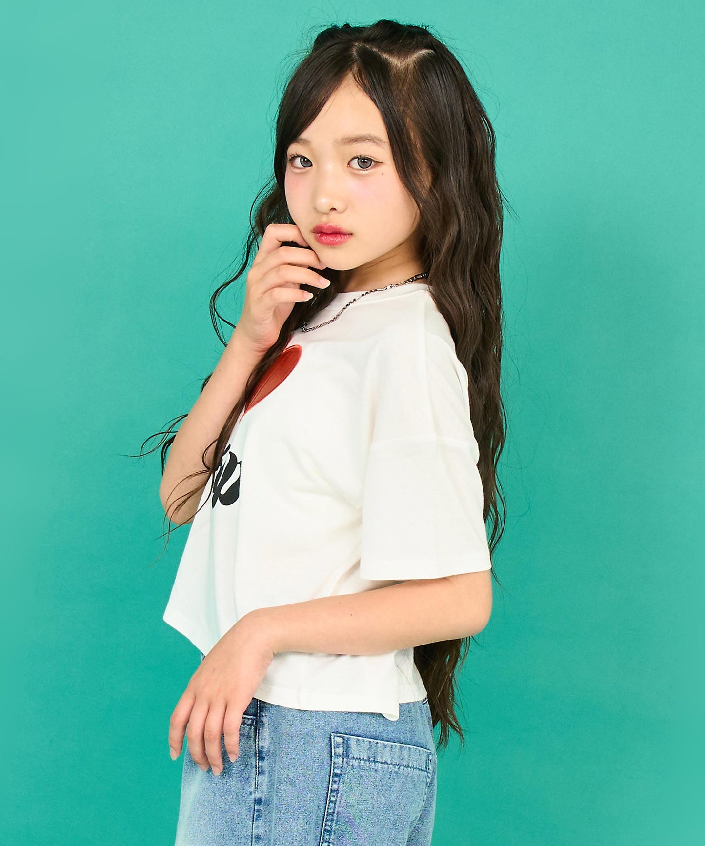 ILOVE ANAP  クロップド Tシャツ【キッズお揃い】 913-7700