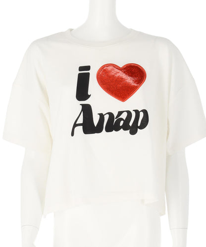 ILOVE ANAP  クロップド Tシャツ【キッズお揃い】 913-7700