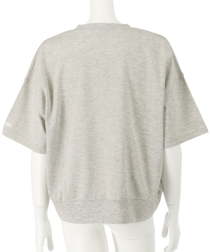 カレッジ フラワー スプレー クロップド Tシャツ 【キッズお揃い】 913-7713