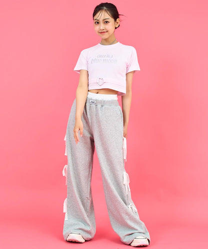 ANAPR+S ハート バックル付 ラインストーン ミニ トップス Tシャツ 913-7723