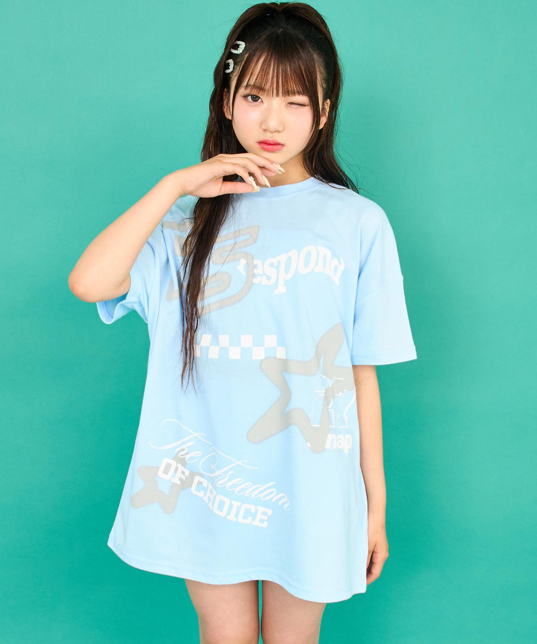 ライトブルー/149cm(Sサイズ着用)