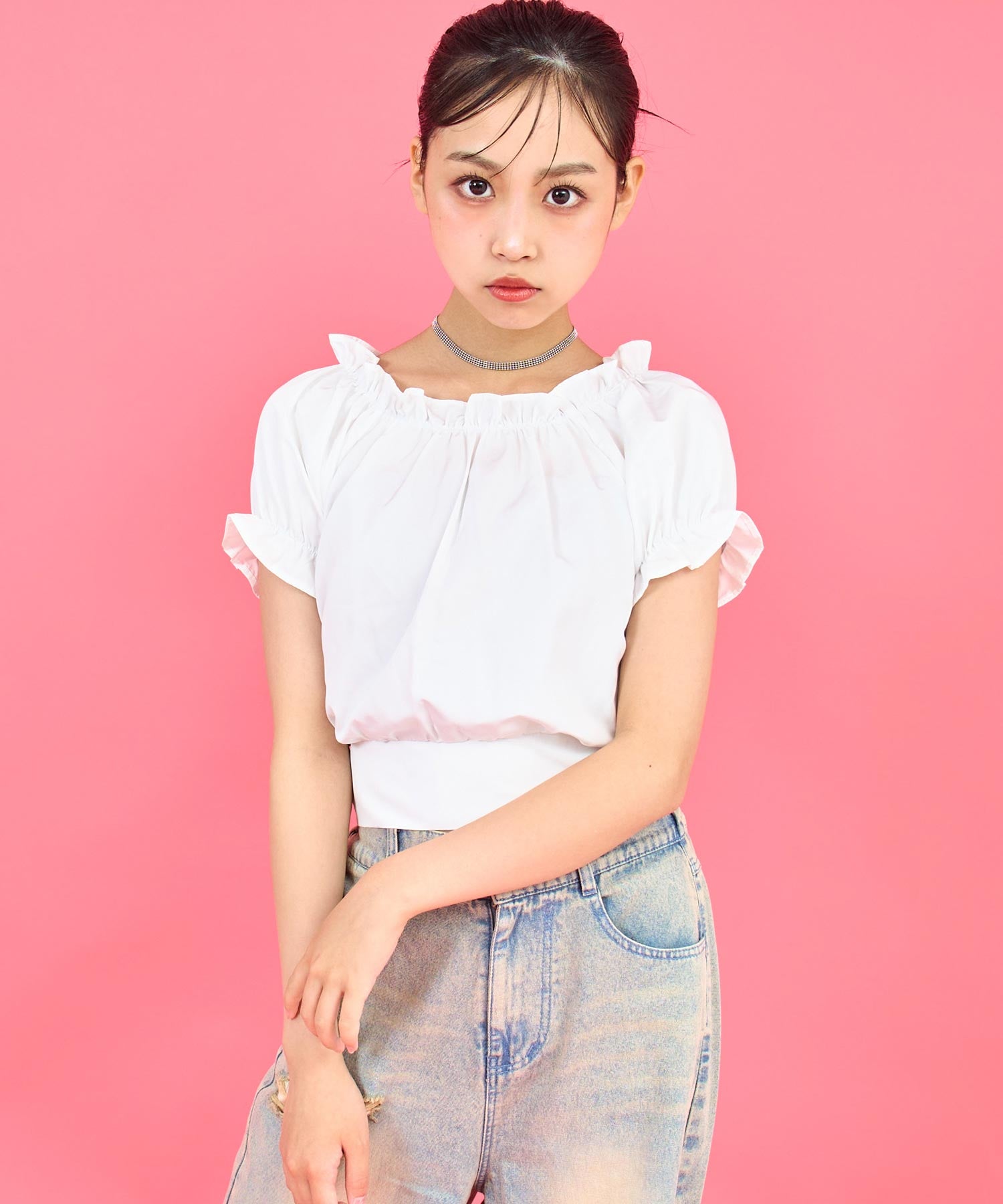 ホワイト/150cm(Sサイズ着用)