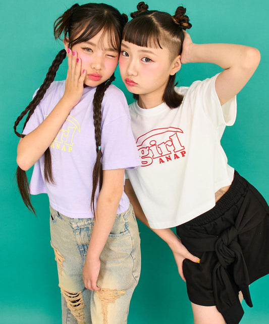 ロゴ プリント クロップド Tシャツ 913-7739