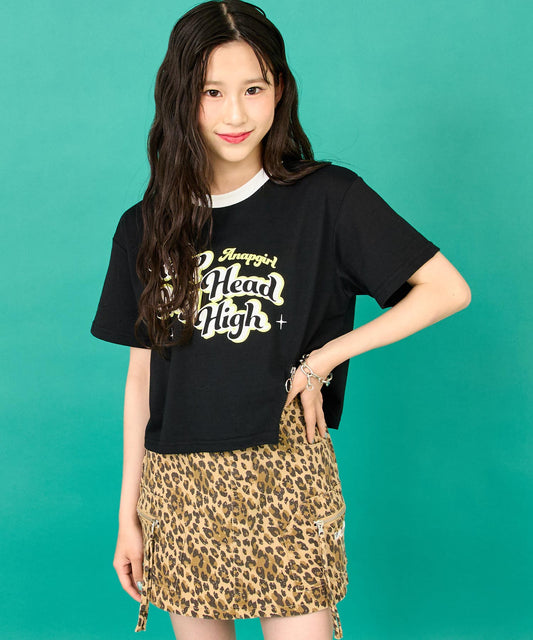 前ジップ デザイン Tシャツ 913-7747