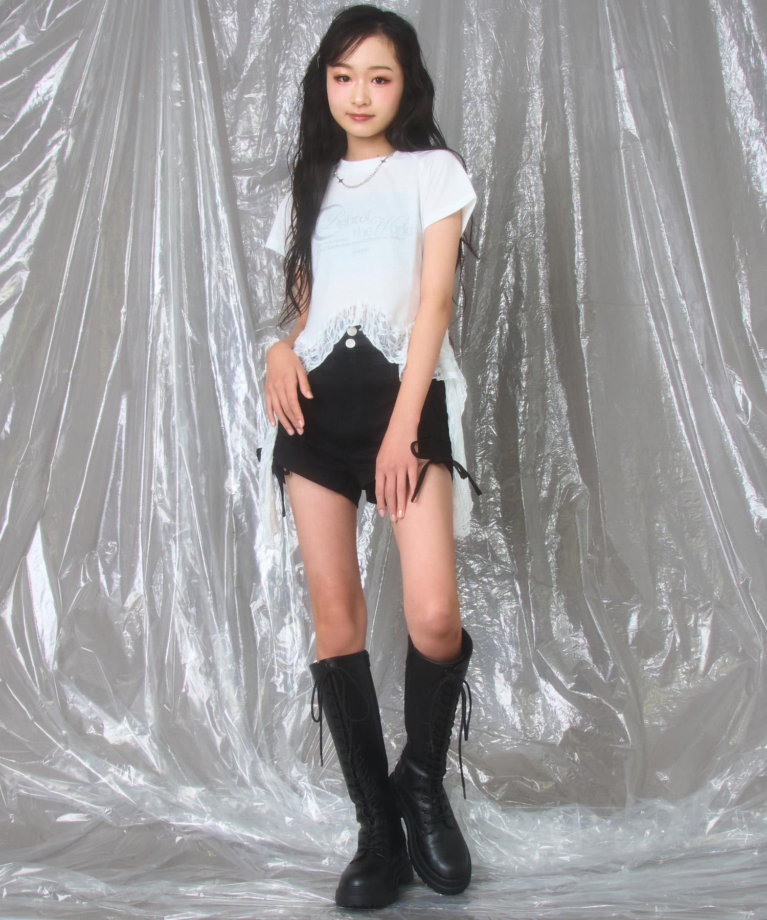 ホワイト/150cm(Sサイズ着用)