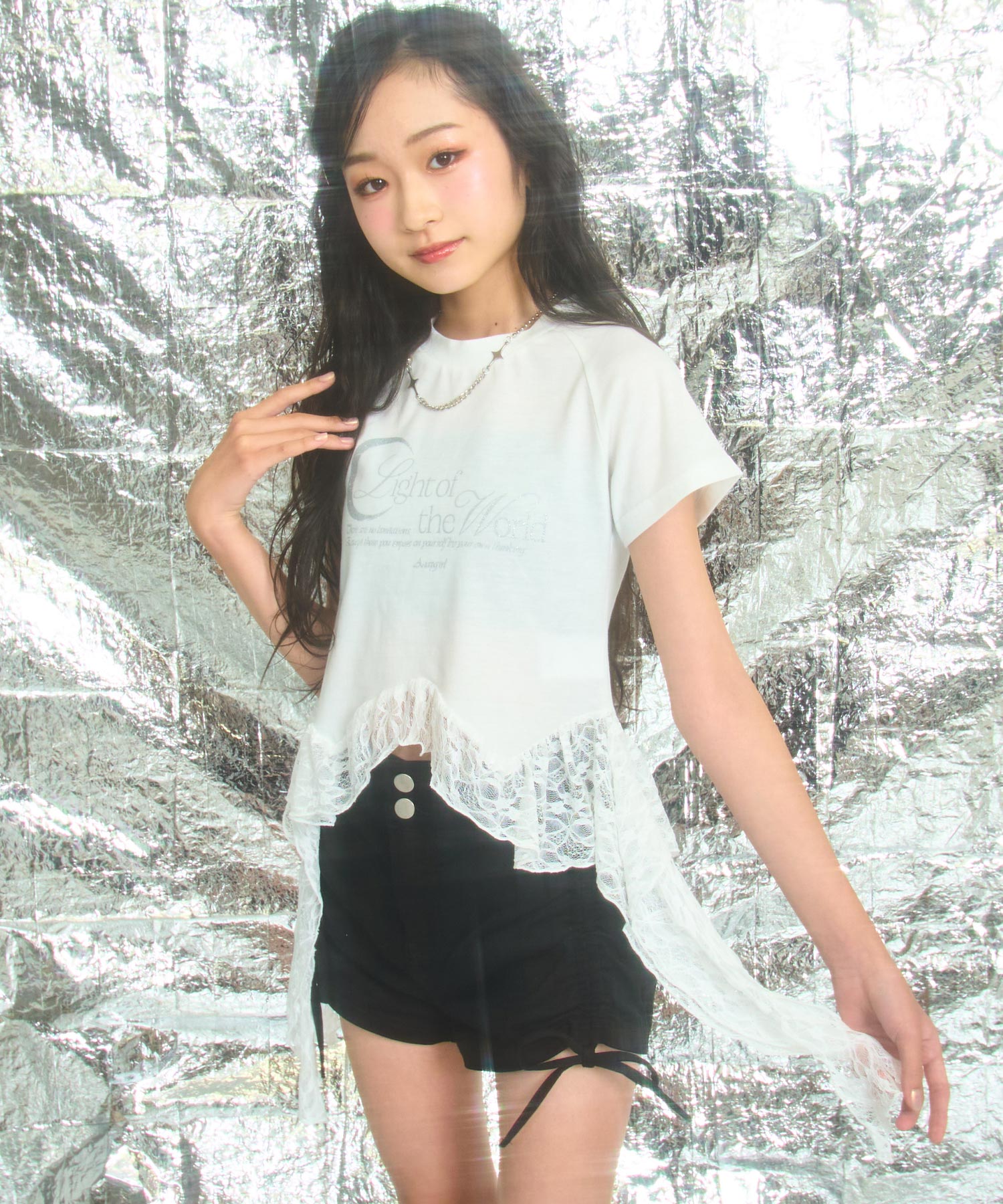 ホワイト/150cm(Sサイズ着用)