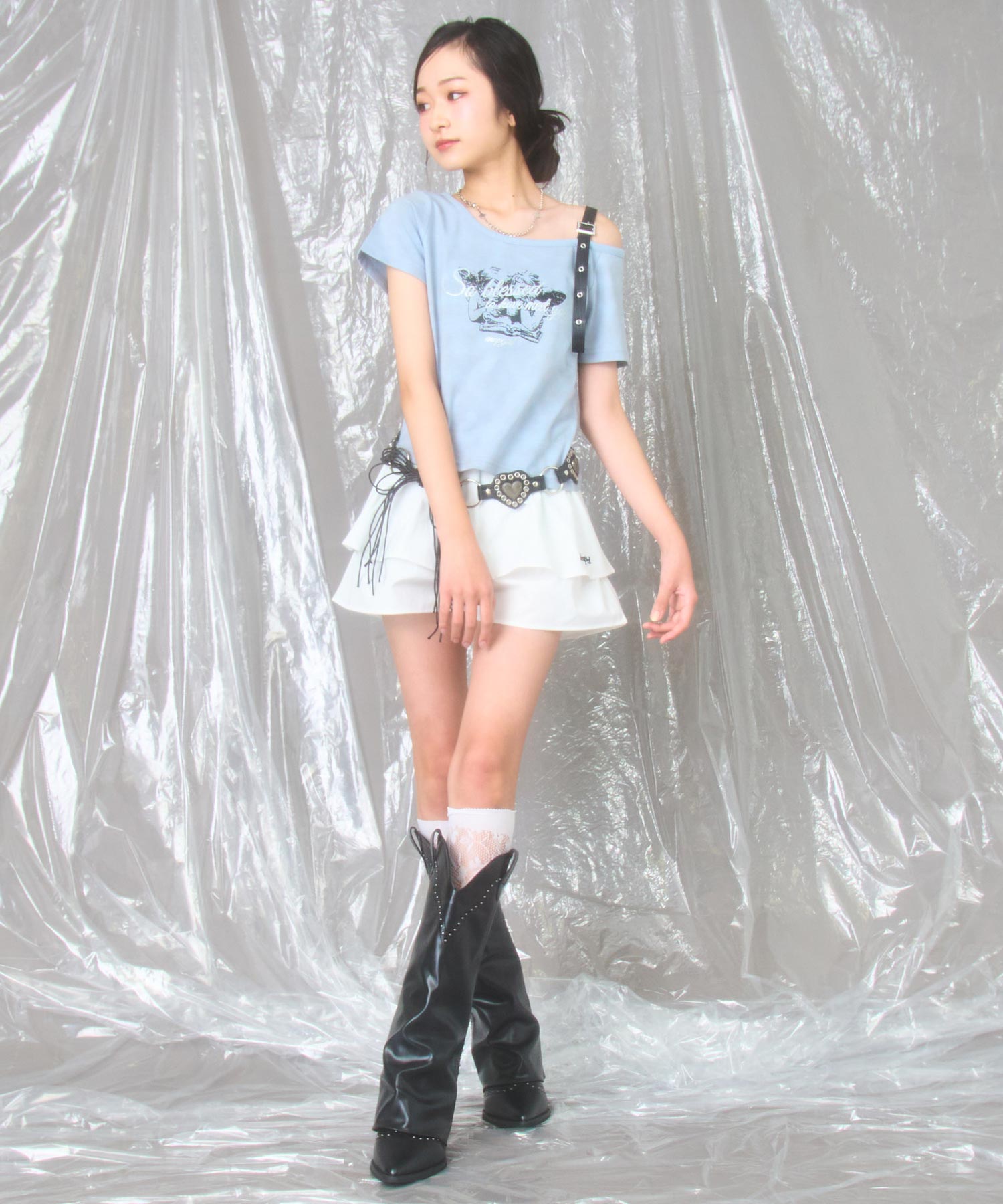 サックス/150cm(Sサイズ着用)